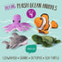 Plush Stuffed Ocean Animals | Plush Sea Creatures Set | Set of 4 Plush Ocean Animals | Octopus, Sea Turtle, Shark, & Clownfish | Baby Stuffed Anim...