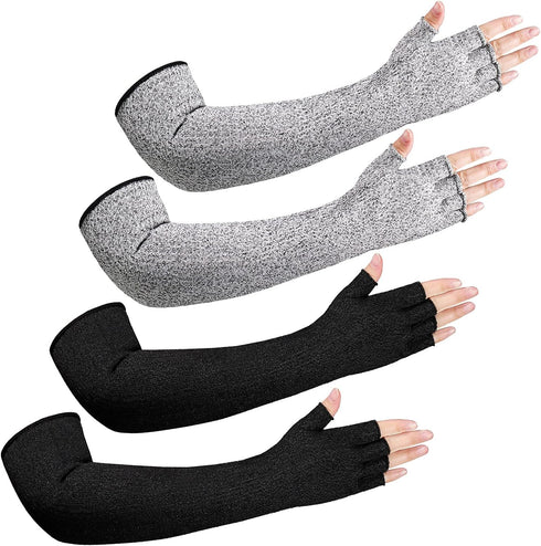 2 Pairs Anti-Cut Protective Sleeves Arm Sleeves Safety Cut Resistant Gloves...