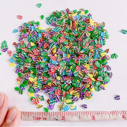 3000 PCS Nail Art Slices Polymer Slices DIY Nail Art Supplies Making Kit Decoration Arts Crafts(Leaves Slices)...