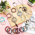 Motionchic 16 Pcs Silicone Beadable O Rings 65mm Silicone Bead Ring Round Silicone Bead Loop with 2 Hole Silicone Focal Bead for DIY Keychain Car ...