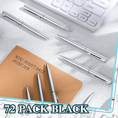 Teling 72 Pcs Small Ballpoint Pen Mini Pens Bulk 4 Inch Short Small Pens Tiny Pen Ink Ballpoint Pens for Notebook Pockets Signature Notepads Schoo...