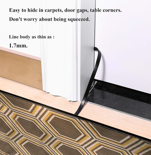 RJ45 Network Cable, Black Cat6 Male Flat Ethernet Patch Cable High Speed Flat Gaming Network Cable with Clips,Used for RJ45 Snagless Connector Com...