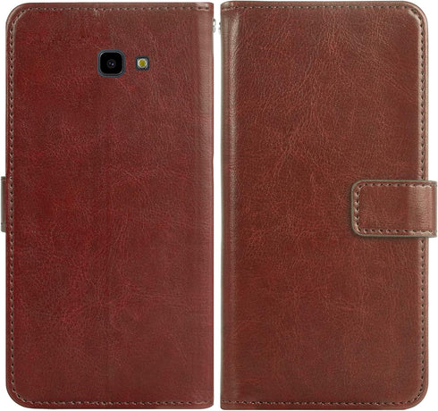 Asuwish Compatible with Samsung Galaxy J4 Plus Wallet Case Tempered Glass Screen Protector and Leather Flip Card Holder Stand Cell Accessories Pho...