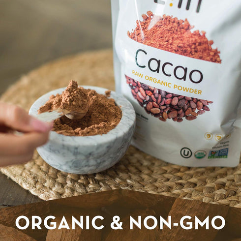 Zint Organic Cacao Powder (8 oz): Paleo-Certified, Organic, Non GMO, Anti Aging Antioxidant Superfood, Gluten Free Cocoa Cacao Beans, Pure Delicio...