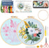 VIVAwisdom Flower Cross Stitch Kits, Water Soluble Embroidery+Kits,Fun Crafts for Adults,DIY kit for Women to Enjoy Needlework Making People Calm ...