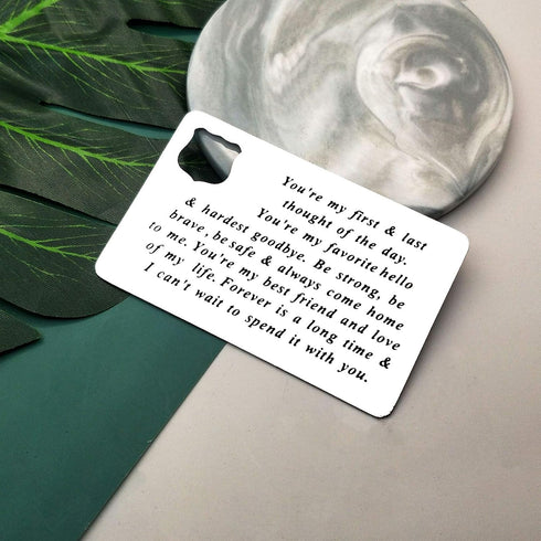 Vadaka Police Officer Gift Metal Wallet Insert Card for Boyfriend Police Jewelry Husband Gift From Wife Couple Gift Anniversary Card Gifts Engrave...