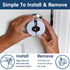 4-Pack Childproof Door Knob Covers - Easy to Install Child Safety Door Knob Cover with No Tools Needed - Reusable, White Baby Proof Door Knob Cove...