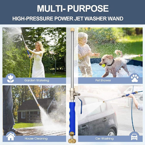 High Pressure Power Washer Wand. Includes 2 Different Nozzles And Hose Quick Connector, High Pressure Hose Nozzle For Garden Car Pet Patio Cleanin...
