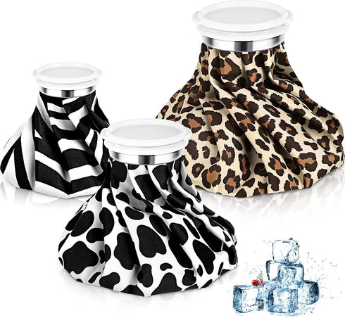 3 Pieces Ice Bags for Injuries Reusable Hot and Cold Ice Bag 6 Inch, 9 Inch, 10 Inch Pain Relief Ice Bag Reusable Ice Bag for Sports Knee Head Leg...