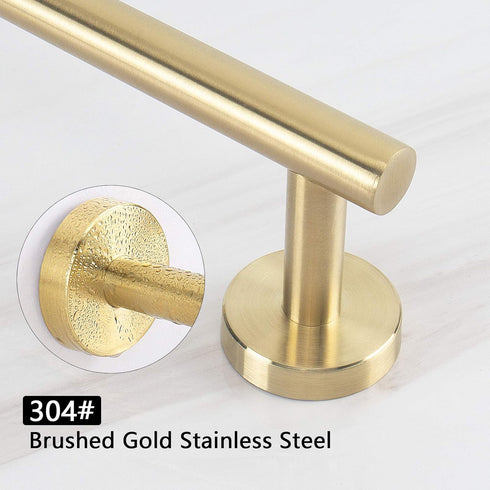 NearMoon Bathroom Towel Bar, Bath Accessories Thicken Stainless Steel Shower Towel Rack for Bathroom, Towel Holder Wall Mounted (1 Pack, Brushed G...