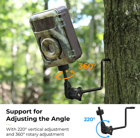 K&F Concept 2 Pack Trail Camera Holders, 360° Adjustable Game Camera Tree Mount...