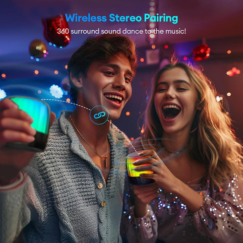 Transformers Small Bluetooth Speaker Bt 5.3 Wireless Portable Bluetooth Speakers with Dynamic RGB Lights Loud Sound 12H Playtime Support TF Card K...