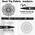 Black Fabric Markers - Dual Tips Fabric Marker Permanent for Clothes, Non-Toxic, No Fading, No Bleeding Fabric Paint Pens for Personalizing Shirts...