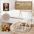 2 Pack Plate Stands for Display, 4.5 Inch Clear Acrylic Square Holder Stand Tabletop Picture Frame Stand Easel for Book, Decorative Plate, Plaque,...