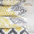 Phantoscope Set of 4 New Living Series Leaf Geometric Yellow and Grey Throw Decorative Pillow Cover Cushion Cover 18 x 18 inches 45 x 45 cm...