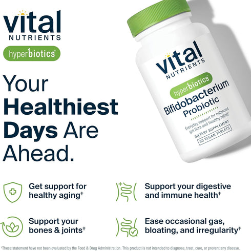 Hyperbiotics Vital Nutrients Bifidobacterium Probiotic | 7 Targeted Strains | Supports Immune and Digestive Health for Older Adults | Shelf-Stable...