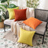 MIULEE Fall Pack of 2 Decorative Outdoor Solid Waterproof Throw Pillow Covers Polyester Linen Garden Farmhouse Cushion Cases for Patio Tent Balcon...