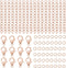 100pcs Alloy Lobster Clasps+100pcs Extension Chains with 100pcs Jump Rings Kit, Rose Gold Lobster Claw Clasps Open Jump Ring Tail Chain for Neckla...