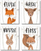 Brooke & Vine Kids Bathroom Wall Decor Art Prints (UNFRAMED 8 x 10 Set of 4) - Woodland Animals Farmhouse Rustic Toddler, Baby Girl, Baby Boy, Cla...