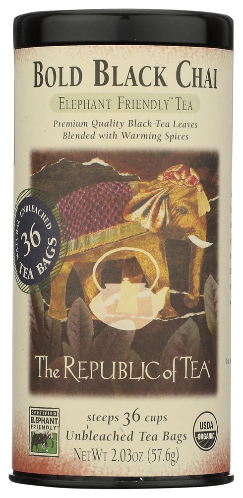 The Republic of Tea Bold Black Chai, 36 Tea Bags (Black Chai)...