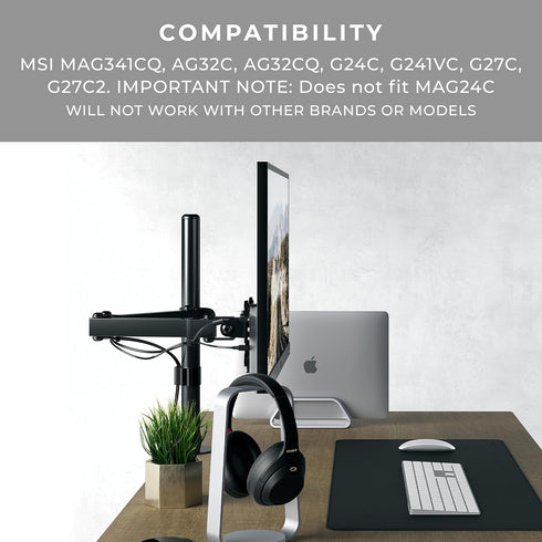 HumanCentric VESA Mount Adapter Compatible with MSI Optix MAG341CQ, AG32C, AG32CQ, G24C, G27C, G27C2 Monitors...