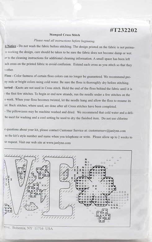 Design Works Crafts Love Stamped for Embroidery Pillowcases......