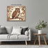 Posterizer 1 pcs- beautiful Owl sitting on a tree next to flowers-Art for Animal Lovers-Floral Botanical Art-Gift for Men Women- Decor for Bedroom...