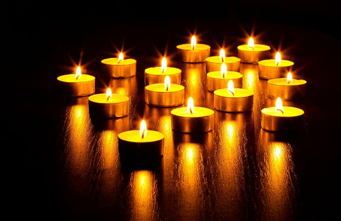 OHR CANDLES Tealight Candles - 100 Pack Bulk Tea Lights Candles - White Tealights Unscented - 4 Hour Burn Time...