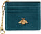 SEAVILIA Teal Card Holder Keychain Wallet for Women/Men with ID Window Rfid Small Bee Slim Minimalist Wallet...