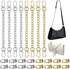 24 Pcs Purse Chain Strap D Ring Rivets Set Flat Purse Strap Extender Replacement Crossbody Chain Metal D Ring Stud Screw Post Head Buttons Handbag...