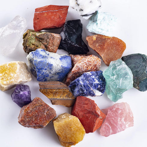 1 LB Bulk Rough Madagascar Stones Mix Natural Raw Crystal Stones for Tumbling Fountain Rocks Decoration Polishing Wire Wrapping Healing Crystal La...