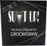 Groomsmen Gift Boxes Set of 2 (8x8x4 in) Empty Set with Silver Foil Design and Matching Proposal Cards for Asking The Groom's Team to Be in Weddin...