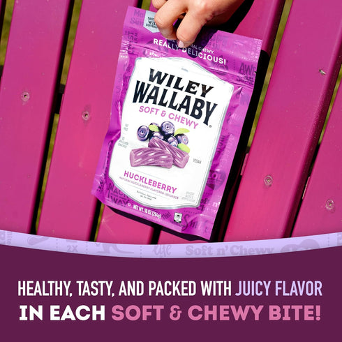 Wiley Wallaby Licorice 10 Ounce Classic Gourmet Soft & Chewy Australian Huckleberry Licorice Candy Twists, 1 Pack...