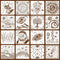 Sun Moon Stars Stencils Set (16 Designs, 6x6 in) | 16pcs Reusable Outer Space Stencils | Astronaut Universe Galaxy Planets Theme Drawing Templates...