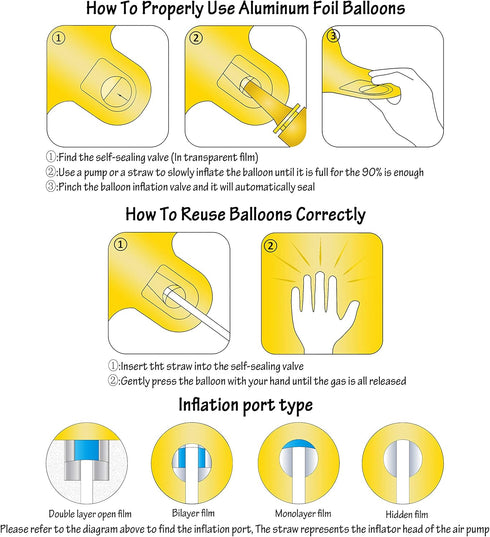 Letter Balloons 40 Inch Giant Jumbo Helium Foil Mylar for Party Decorations Gold E...