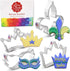 Mardi Gras New Orleans Cookie Cutters 4-Pc. Set Made in the USA by Ann Clark, King Crown, Princess Crown, Mask, Fleur de Lis...