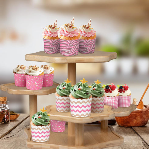 100pcs Baking Paper Cupcake & Muffin Liners - 2.4 Inches, No Baking Pan Needed, Thick & Sturdy, High Temperature & Oil Resistant, Non-stick - Pink...