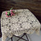 Hsvanyr 39inches Beige Tablecloth Handmade Crochet Cotton Square Coffee Table Cover Doilies Couch Back Covers Kitchen Dining Room Restaurant Party...