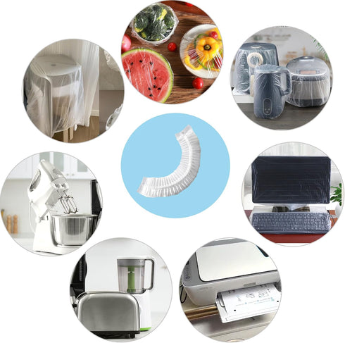 50pcs Disposable Thickened Small Appliance Dust Covers - Clear Kitchen Appliance Covers Plastic with Elastic Oil Dust and Dirt Proof for Blender A...