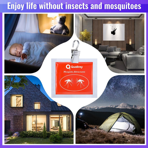 4 Pcs Mosquito Attractants for All Bug Zapper Bait Refill, Safe Mosquito Lures Fly Bait, Clip on Mosquito Trap Attractant Bait Hang Bug Zapper Ref...