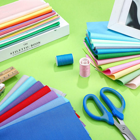 60 Pieces Solid Cotton Quilting Fabric Color Fabric Bundles Fabric Quilt Solid Quilting Squares Quilting Fabric Patchwork Sewing Craft Precut Fabr...