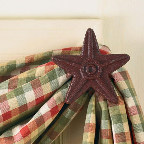 Park Designs Cast Star Curtains Hook Pair - Red...