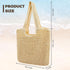 Straw Beach Bags for Women - Women Beach Handmade Woven Tote Bag, Summer Mesh Hollow Shoulder Bag for Holiday...