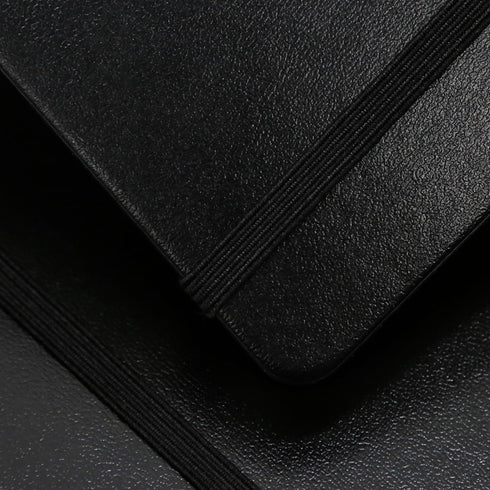 Hardcover Notebook Blank Journal Sketchbook for Drawing, Medium 5.5 by 8.4 Inch, 100 GSM Thick Paper (Black, Plain)...