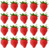 RONRONS 20 Pieces Artificial Strawberry Lifelike Fruit Plastic Strawberries Photography Prop Home Kitchen Cabinet Party Ornament, Small...