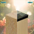 6X6 Post Caps for 5.5inx5.5in Wood Fence Post, Water-Proof UV-Proof Durable PP Plastic Decking Post Top Cap Cover with Mounting Screws, 4 Pcs, Bla...