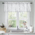 FMFUNCTEX Foil Silver Branch White Sheer Valance Curtain for Living Room Window 18 Inches Long Light Filtering Valance Curtain for Bathroom Kitche...