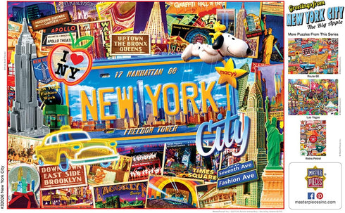 Masterpieces 550 Piece Jigsaw Puzzle for Adults and Family - Greetings from New York - 18"x24"...