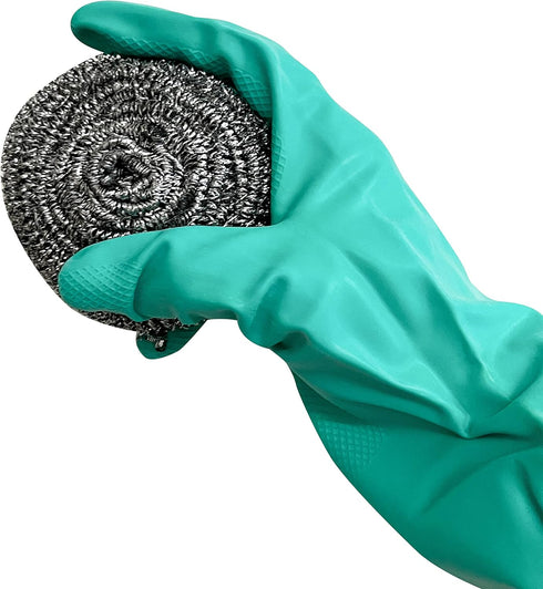 KingSeal Stainless Steel Scrubbers, Scrub Pads, Heavy Duty, 50 gram Weight, Individually Wrapped - 2 Packs of 12 (24 Count)...