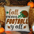 Fall Means Football Y'all Decorative Throw Pillow Cover Set of 4, Autumn Leaves Football Please Quote Cushion Case Decor, Rugby Sport Helmet Pumpk...
